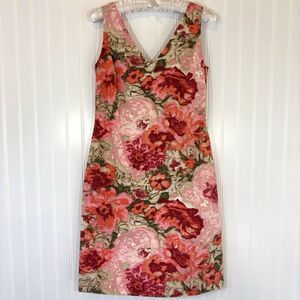 Floral Pink Womens Dress 2P Petite Feminine Romantic Bloomcore Spring Tapestry